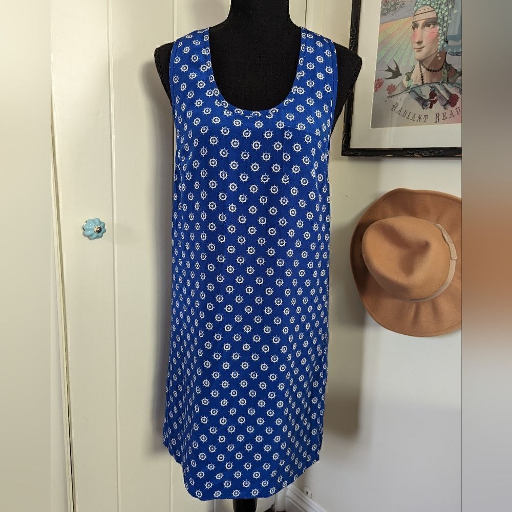Joie Ship’s Wheel Helm Dress S Coastal Cowgirl Sailor Chic Nautical Preppy